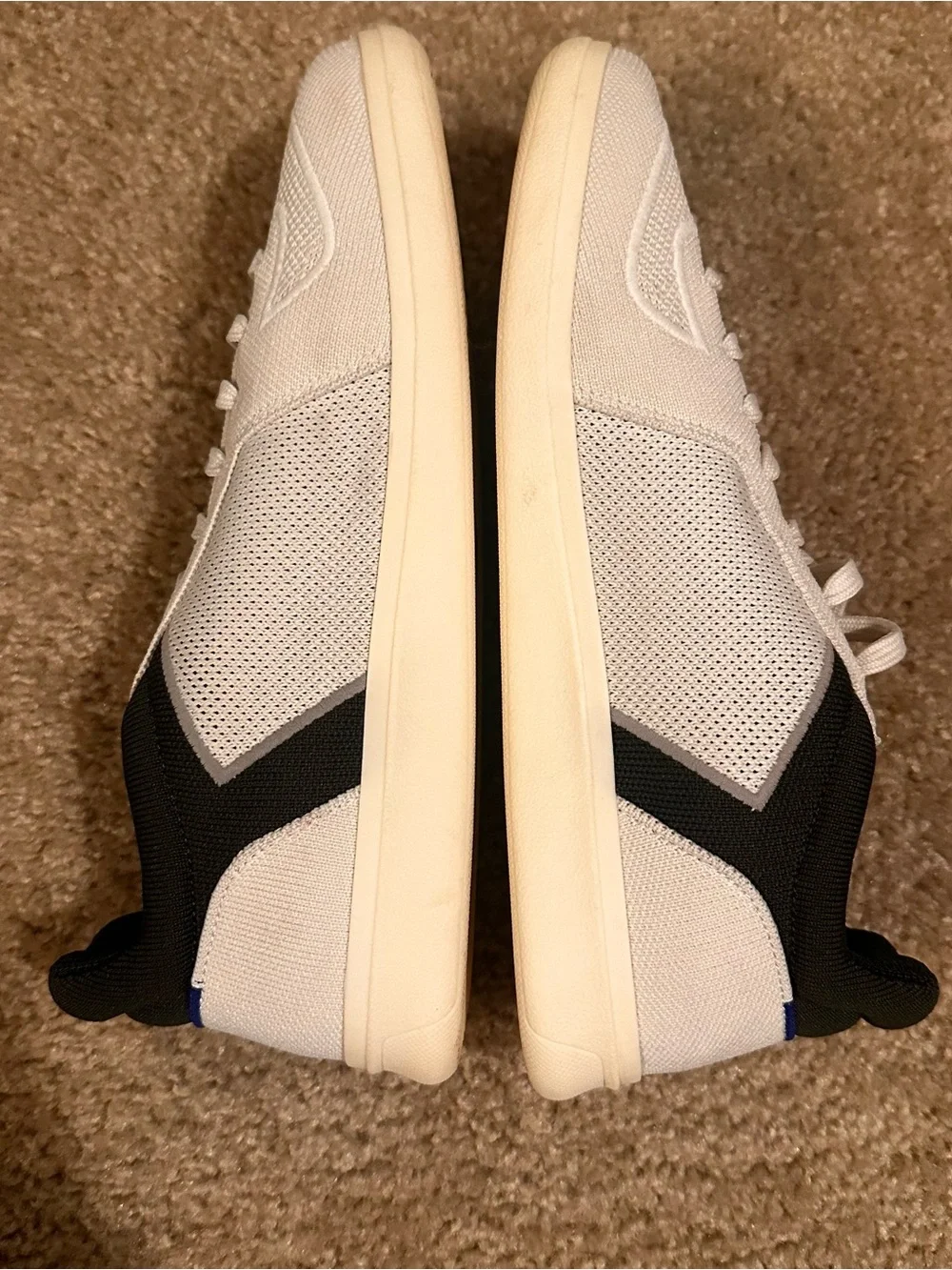 ROTHYS White with Blue and Tan RS01 Hudson Sneaker Lace Up Sneaker Mens' 9.5